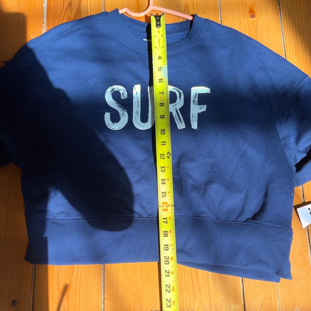 Navy 'SURF' Crewneck Sweatshirt - Picture 6 of 7